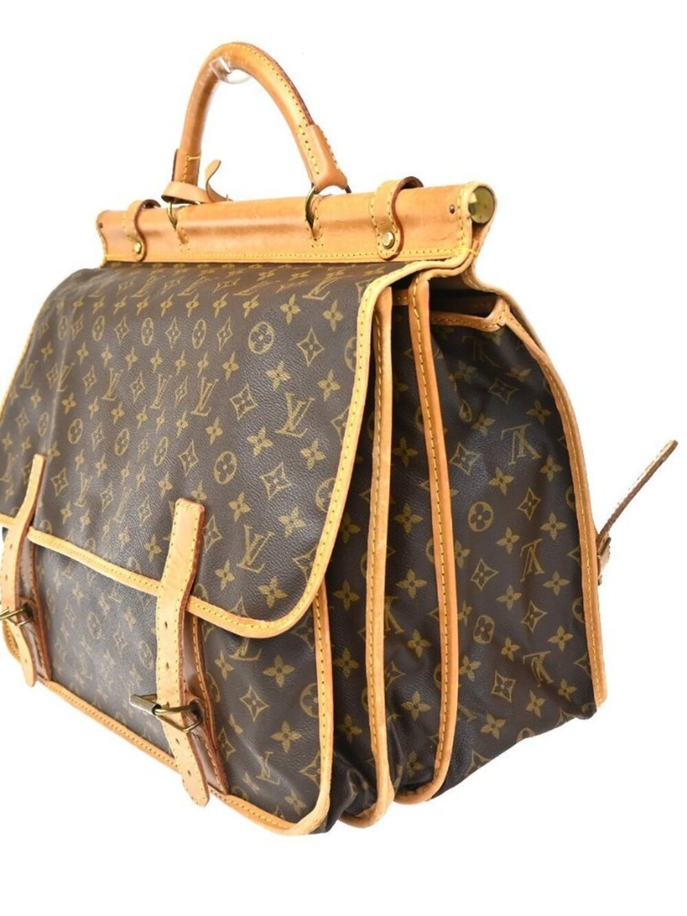 LOUIS VUITTON LV Sac Kleber Shoulder Bag Monogram Leather Brown M58122 13KC407 - Picture 4 of 16